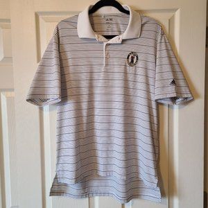 Adidas US Open 2014 Pinehurst No.2 Polo Shirt Black White Stripe